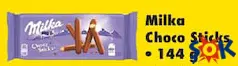 MİLKA CHOCO STİCKS ÇİKOLATA 144 G